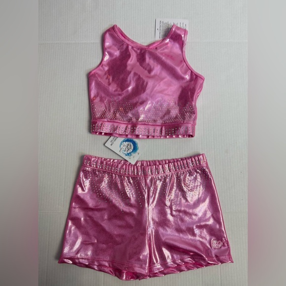 HiGo Other - Higo Apparel Gymnastics Bubblegum Crop Set New With Tags Large Adult Pink